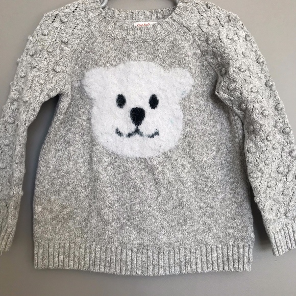 Cat & Jack | Fuzzy Teddy Bear Sweater | Size 4T - Picture 1 of 3
